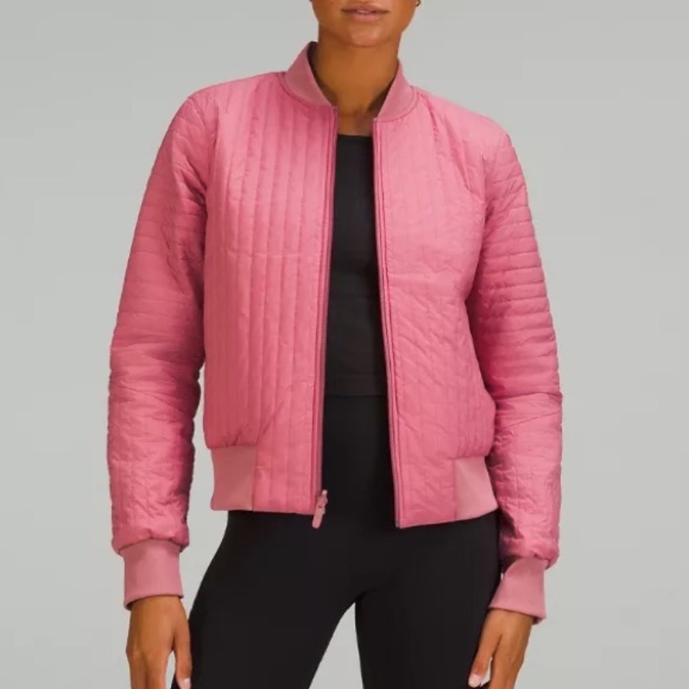 NWT Lululemon Non-Stop Cotton Bomber Jacket, Brier Rose
